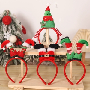 Nueva Diadema Navideña con Divertido Diseño de Pies de Duende, Sombrero y Accesorio para el Cabello para Fiestas Navideñas, Artículos para Fiestas de Navidad para Adultos - Product Image 1