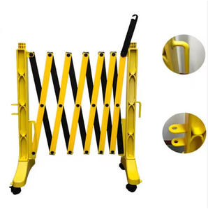 Hàng rào di động đóng mở giao thông cách ly lan can màu vàng đen nhựa an toàn hàng rào - Product Image 3