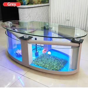 Ökologischer Couchtisch-Aquarium Oval Großes Glas-Aquarium 1,2 Meter Kreatives Goldfisch-Becken für Wohnzimmer - Product Image 4