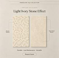 Azulejos de Porcelana de Lujo para Interiores, Acabado Mate con Textura de Concreto, Antideslizantes, para Renovación Residencial, con Textura de Esmalte Digital