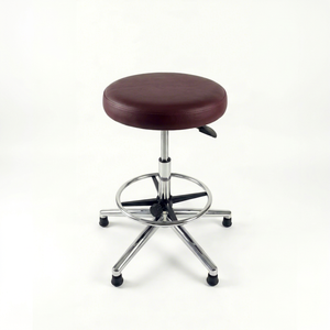 Laboratory Stool PU Leather Metal Base Adjustable Height Ergonomic Seating Modern Durable Eco-Friendly Easy Clean Workshop Home - Product Image 3