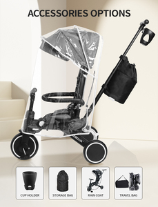 <span class=keywords><strong>Cochecito</strong></span> de Bebé <span class=keywords><strong>BEBELUX</strong></span> 8 en 1, Sistema de Viaje Plegable de Vista Alta con Portabebés Desmontable, <span class=keywords><strong>Cochecito</strong></span> Ligero con Amortiguación - Product Image 6