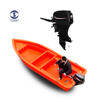 Bateau de sauvetage en plastique PE haute vitesse 3,1 m, durable, à deux couches, pour la pêche, la recherche et le sauvetage, bateau à rames