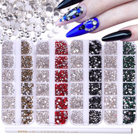 Strass en verre rond rose clair, non thermocollant, à dos plat, en cristal AB rose, vente en gros