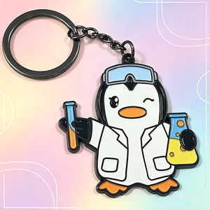 Porte-clés pingouin scientifique amusant, porte-clés unique sur le thème de la <span class=keywords><strong>science</strong></span>, en émail doux ou dur, pour les étudiants, cadeaux - Product Image 5