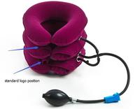 Support de soulagement de la douleur au cou Dispositif de traction cervicale réglable gonflable Oreiller cervical à trois couches en forme de U