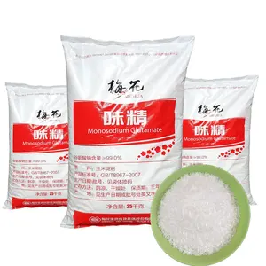 Fufeng Meihua Marca MSG 30 Tamaño de malla Glutamato monosódico 25kg Bolsa Aspecto de cristal blanco