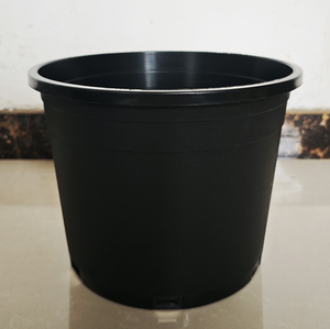 Vaso da vivaio in plastica PP nero, corto e robusto - Biodegradabile e resistente con fori di drenaggio per la piantumazione di rose all'aperto - Product Image 5