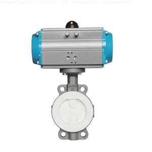 Actionneur pneumatique COVNA en fonte ductile, vanne papillon à garniture en fluor, siège en PTFE, étanchéité, AC220V DN50 - Product Image 4