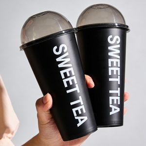 Wholesale In Mold Labeling PP <b>Plastic</b> <b>Cups</b> 16oz Frosty Injection Molded <b>Cups</b> with Custom Printed Design for Cold Drink Shop - Product Image 1