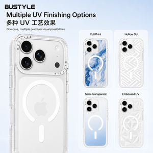 Funda Magnética Anti-amarillamiento para Teléfono Celular, Imprimible con UV, Anillo <span class=keywords><strong>de</strong></span> Cámara Desmontable, Base Acrílica Transparente Anti-decoloración para Diseños Personalizados - Product Image 5