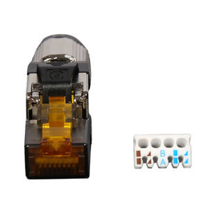 Toolless עמיד למים רשת FTP <span class=keywords><strong>STP</strong></span> מסוכך Cat6A/Cat7/Cat8 מחבר מודולרי Rj45 8p8c מודולרי Plug - Product Image 1