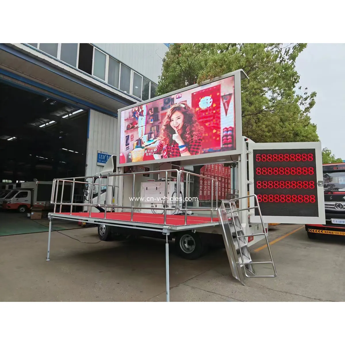 Digital LED Screen FOTON FORLAND 4*2 P6 Mobile Advertising Trucks With super bright LED digital video