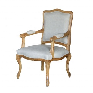 P0060 Franse klassieke massief houten antieke banket-eetkamerstoel met armleuningen voor thuis- en hotelgebruik - Product Image 3