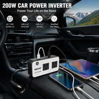 Chargeur de voiture, convertisseur de puissance de voiture, 200W DC, convertisseur de courant, inverseur de courant 12V 110V