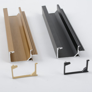 Manijas de gabinete ocultas en forma de G, minimalistas y modernas, tipo barra de aleación de aluminio, fácil instalación para gabinetes, armarios y cajones - Product Image 1