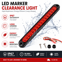 Feu de gabarit latéral LED SAE 24V IP67 étanche pour remorque, camion, camping-car et véhicules utilitaires