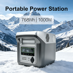 Station d'alimentation portable LiFePO4 étanche 1000W pour camping extérieur avec contrôleur solaire MPPT et onde sinusoïdale pure - Product Image 3