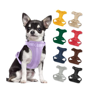 Harnais Réfléchissant Ajustable en Nylon Bleu à Motifs Floraux avec Sangle Poitrail et Boucle pour Chien et Chat, Vente en Gros Fabricant - Product Image 1