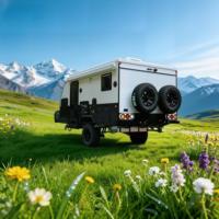 Meilleure vente pour caravane tout-terrain Poptop de 13 pieds, mini suspension indépendante, design moderne avec espace de couchage confortable