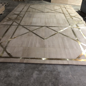 Brass Inlay Oak Gạch Lát Sàn Thiết Kế Tùy Chỉnh Cho Biệt Thự - Product Image 2