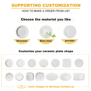 Hot Sale High Quality Eco Friendly Disposable Bone China Stoneware Dinnerware <b>Set</b> Plates Dishwasher <b>Microwave</b> Safe OEM/ODM - Product Image 6