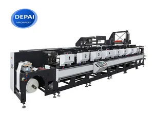 8 color servo high speed petal type uv sticker label flexo printing machine