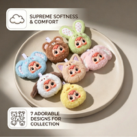 Porte-clés Lapin en Peluche Doux de Qualité Supérieure avec Visage en Plastique, Adorable Poupée Lapin pour Clé de Voiture, Sac d'École, Décoration de Pendentif