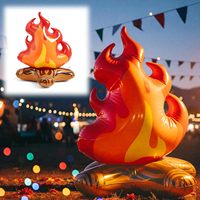Décoration de jardin gonflable en PVC, flamme de feu de camp simulée, pour Thanksgiving, camping, fête de la récolte, accessoire photo, ornement
