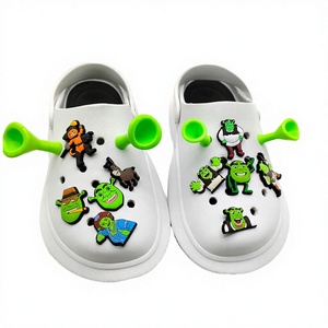 Nouvel Arrivage Breloque de Chaussure en PVC Shrek 3D à Oreilles de Dessin Animé pour Sabots d'Enfants, Décoration de Chaussures, Cadeaux de Fête en Gros - Product Image 3