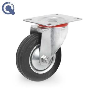 โรงงานราคาถูก75-200มิลลิเมตร2ตันหนักล้อล้อที่มีเบรกยางล้อละหุ่ง - Product Image 1