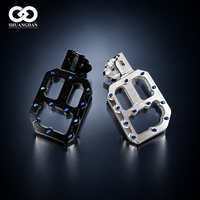 Repose-pieds antidérapants en aluminium CNC SD de 62 mm de large, anodisés bleus, pour Sur Ron Light Bee X LBX E-Bike Upgrade