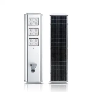 Outdoor IP65 Waterproof 60W 80W 100W 120W All In 1 Aluminum Integrated LED Solar Street Lights With Pole