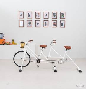 EXI 2026 Nouveau Vélo tandem avec extracteur <span class=keywords><strong>de</strong></span> jus Smoothie Balance et monocycle à une vitesse pour deux personnes - Product Image 2