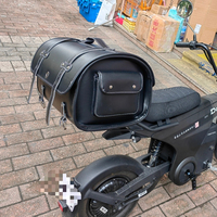 Boîte à bagages arrière universelle pour moto rétro, grande valise vintage Victoria, étanche, avec serrure à combinaison, poche latérale pour bouteille d'eau