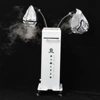 Steamer Rambut Profesional untuk Salon Kecantikan, Dua Pelanggan Menggunakan Sekaligus, Teknologi Atomisasi Ion Ozon Digital Otomatis Penuh