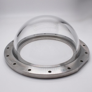 Lente a cupola in vetro zaffiro di silice fusa da 250mm ottica K9 ad alta precisione personalizzata VY ottica con flangia metallica - Product Image 2