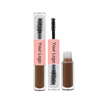 Gel fixateur transparent 2-en-1 pour sourcils, crème à sourcils longue tenue, marque privée, logo personnalisé, maquillage végétalien, vente en gros