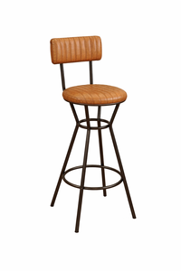 Chaise de bar contemporaine avec structure en métal, design ergonomique et coussin rembourré pour comptoir de cuisine ou bar à petit-déjeuner - Product Image 6