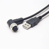 Cable USB M12 Macho/Hembra de 4/5/12 Pines, Micro USB M8 Mini DIN IP67, Moldeado en Ángulo, Nuevo