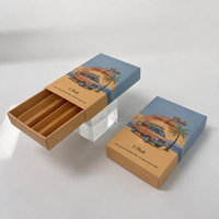 Boîte d'emballage pour cigarettes enroulées avec logo personnalisé, boîte à tiroir coulissant à l'épreuve des enfants pour 5 paquets de cônes en papier de 109 mm, pré-emballage