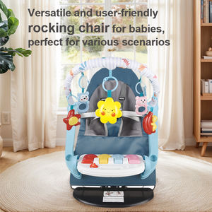 2-en-1 Baby Bouncer Piano Gym Asiento infantil portátil y plegable 4 posiciones reclinables ajustables - Product Image 2