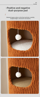 Arbre à chat vertical moderne multi-niveaux avec hamac en acrylique, maison pour chat, plateformes en peluche, griffoir en sisal, base stable, mobilier d'intérieur pour chat