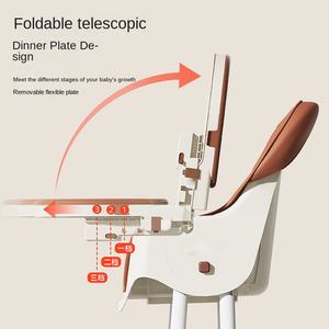 Chaise de salle à manger pour enfants Portable antidérapant réglable bébé croissance chaise pliante siège antidérapant ménage Portable salle à manger en plastique - Product Image 2