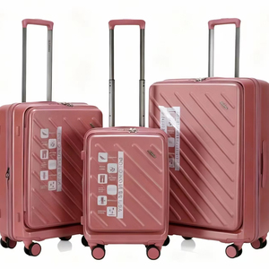 Valise de transport en thermoformage PC de qualité supérieure avec poche avant et chariot en aluminium pour des voyages efficaces - Product Image 1