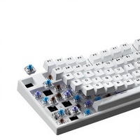 Clavier mécanique F108 tri-mode, anti-ghosting complet, touches remplaçables à chaud, design élégant à éclairage unique, idéal pour le gaming masculin