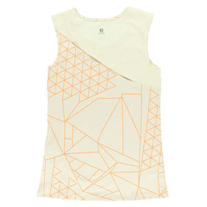 Oiselle เสื้อกล้ามผู้หญิง Keyhole off White 10, สี: ตัดกับสีขาว/ส้ม | ของแท้100% - Product Image 3