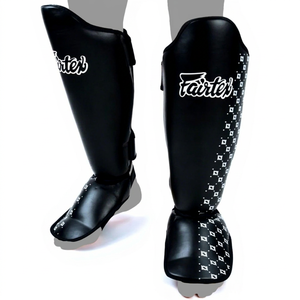 Customized Color Best Quality Fairtex <b>Shinpad</b> Made Of Genuine Leather With Logo Hook & Loop Adjustable Straps Street Fight - Product Image 1