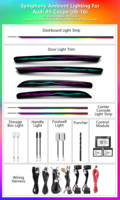 Kit d'éclairage d'ambiance OEM ICarsin pour Audi A5 Coupé B8 S5 RS5 2008-2016, deux portes, éclairage LED intérieur, kit de mise à niveau