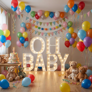 <span class=keywords><strong>Lettres</strong></span> lumineuses personnalisées Oh Baby de 3 <span class=keywords><strong>et</strong></span> 4 pieds, grandes <span class=keywords><strong>lettres</strong></span> de l'alphabet (26 <span class=keywords><strong>lettres</strong></span>) avec éclairage LED RVB pour mariages, anniversaires, demandes en mariage <span class=keywords><strong>et</strong></span> décoration d'événements - Product Image 2